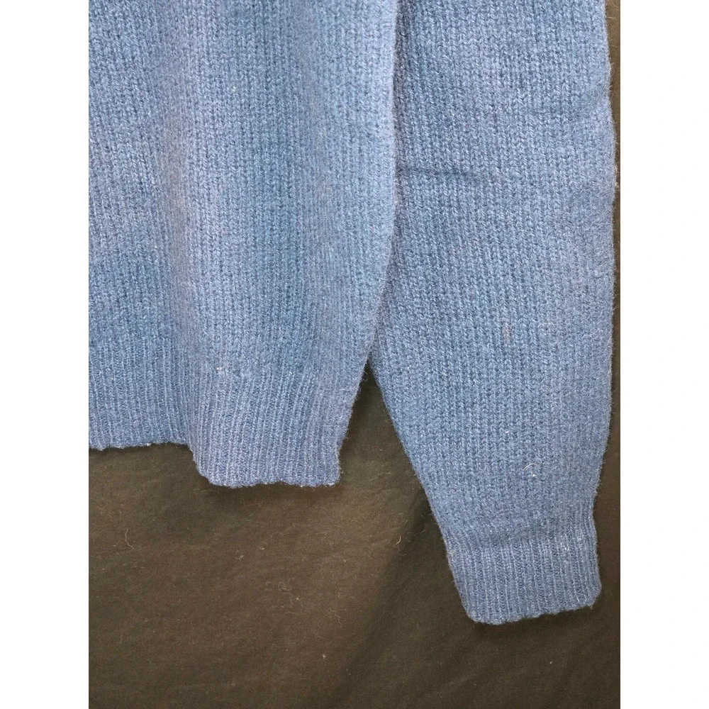 Eddie Bauer Mens Blue 100% Shetland Wool Crewneck Sweater Vintage Size M - Picture 6 of 7